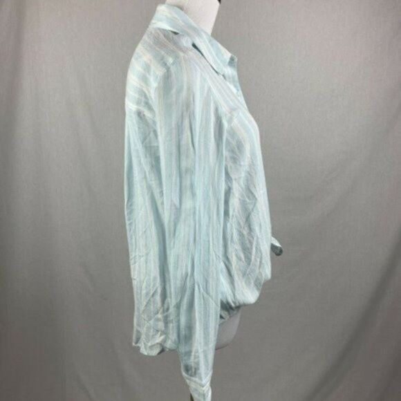 Abound Nordstroms Semi Sheer Striped button down - Picture 5 of 7